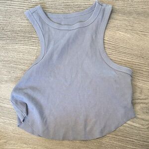 Wild Fable Gray Ribbed Tank Top